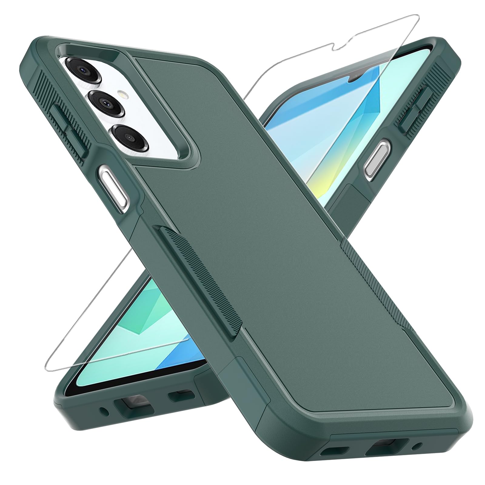 for Galaxy A16 5G Phone Case, [Military Grade Drop Tested] with Screen Protector, Dual Layer Protective Heavy Duty Cell Phone Cover Non-Slip