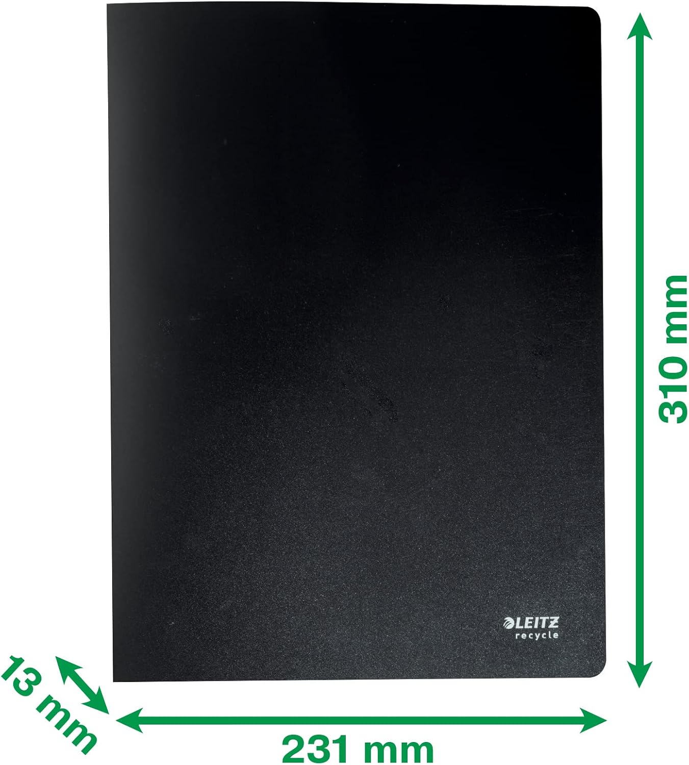 Leitz A4 Display Book, Includes 20 Fixed Plastic Pockets, 40 Sheet Capacity, 100% Recyclable, Eco Friendly, Recycle Range, 46760095, Black