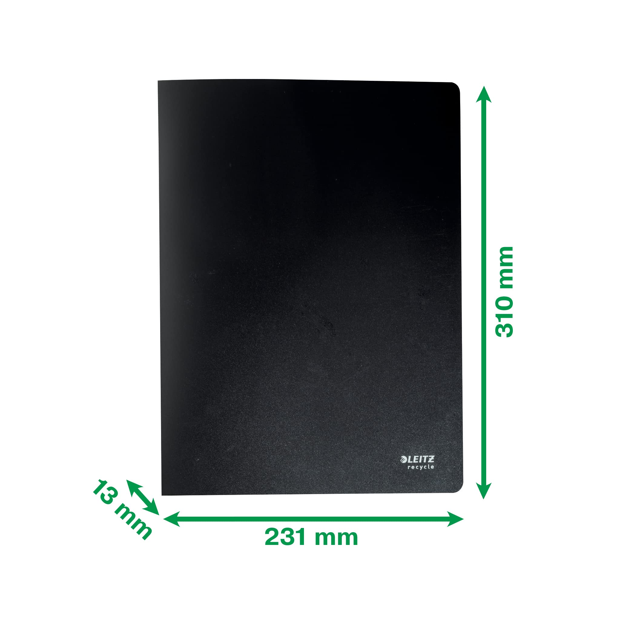 Leitz A4 46760095 - Raccoglitore con 20 buste trasparenti da 40 fogli, serie riciclata, colore: Nero