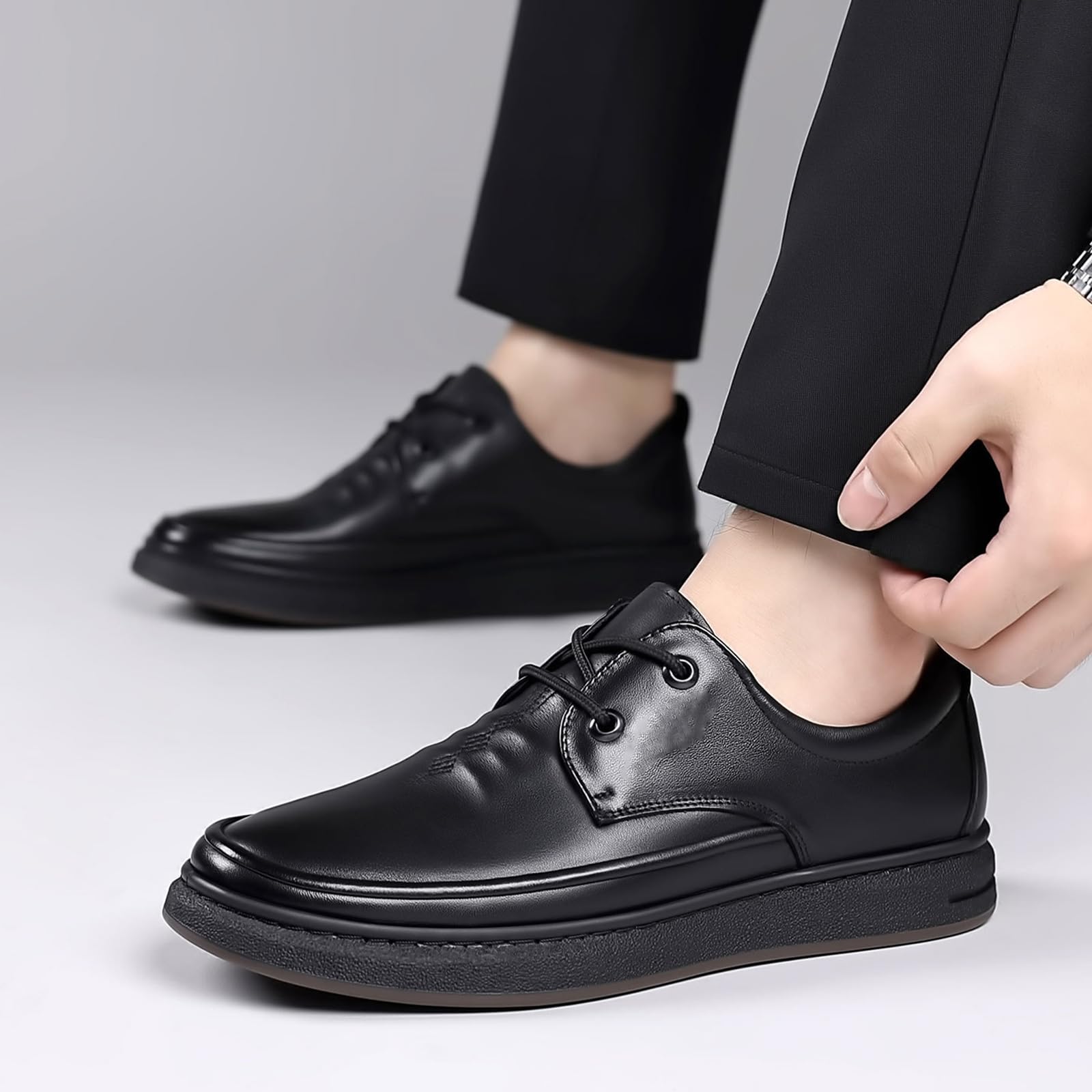 Scarpe da Oxford Uomo in Pelle | leggere, Punta Tonda, eleganti, Stringate, classiche, business, sposa, ufficio, affari