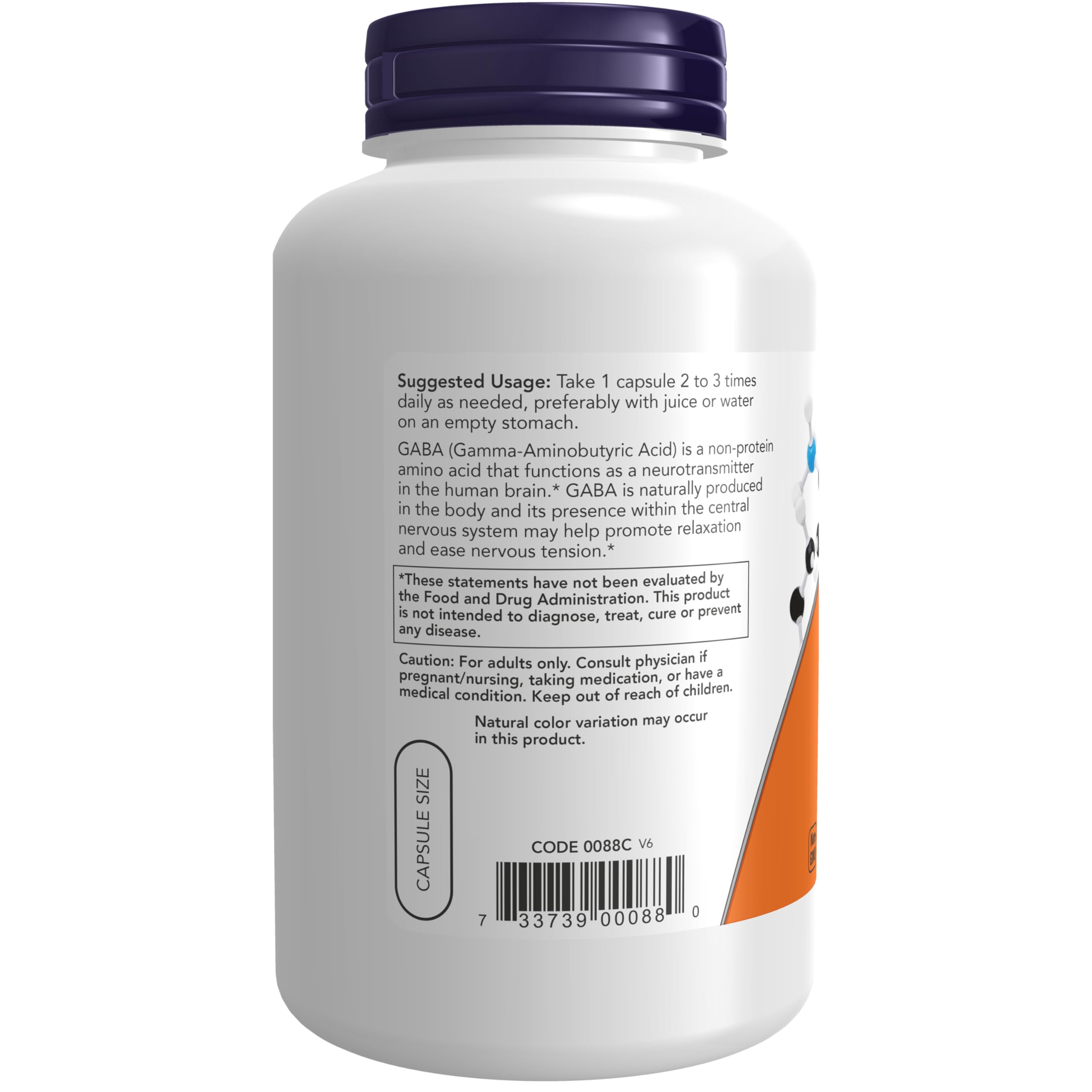 Amazon.com: NOW Supplements, GABA 500 mg + B-6, Cognitive Support