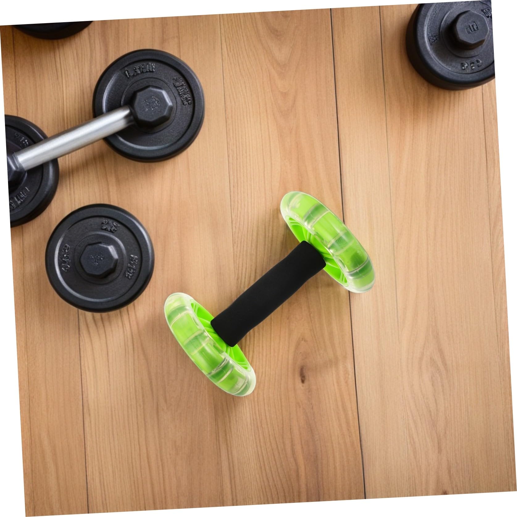 Rueda Abdominal Doble con Mango Antideslizante para Entrenamiento de Fuerza y Estabilidad del Core Equipo Compacto para Gimnasio Casa Hombres y Mujeres