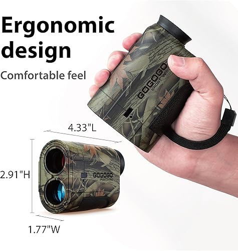 Miniatura 6 de Gogogo Sport Vpro Telémetro láser de caza 6X con arco telémetro Camo medición de distancia al aire libre salvaje 6501200Y con pendiente de escaneo