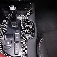 Vista 3 de Daeiclru Cubierta de perilla multimedia de control central de fibra de carbono suave para Toyota Supra GR A90 A91 MK5 2019-2022, cubierta de botón