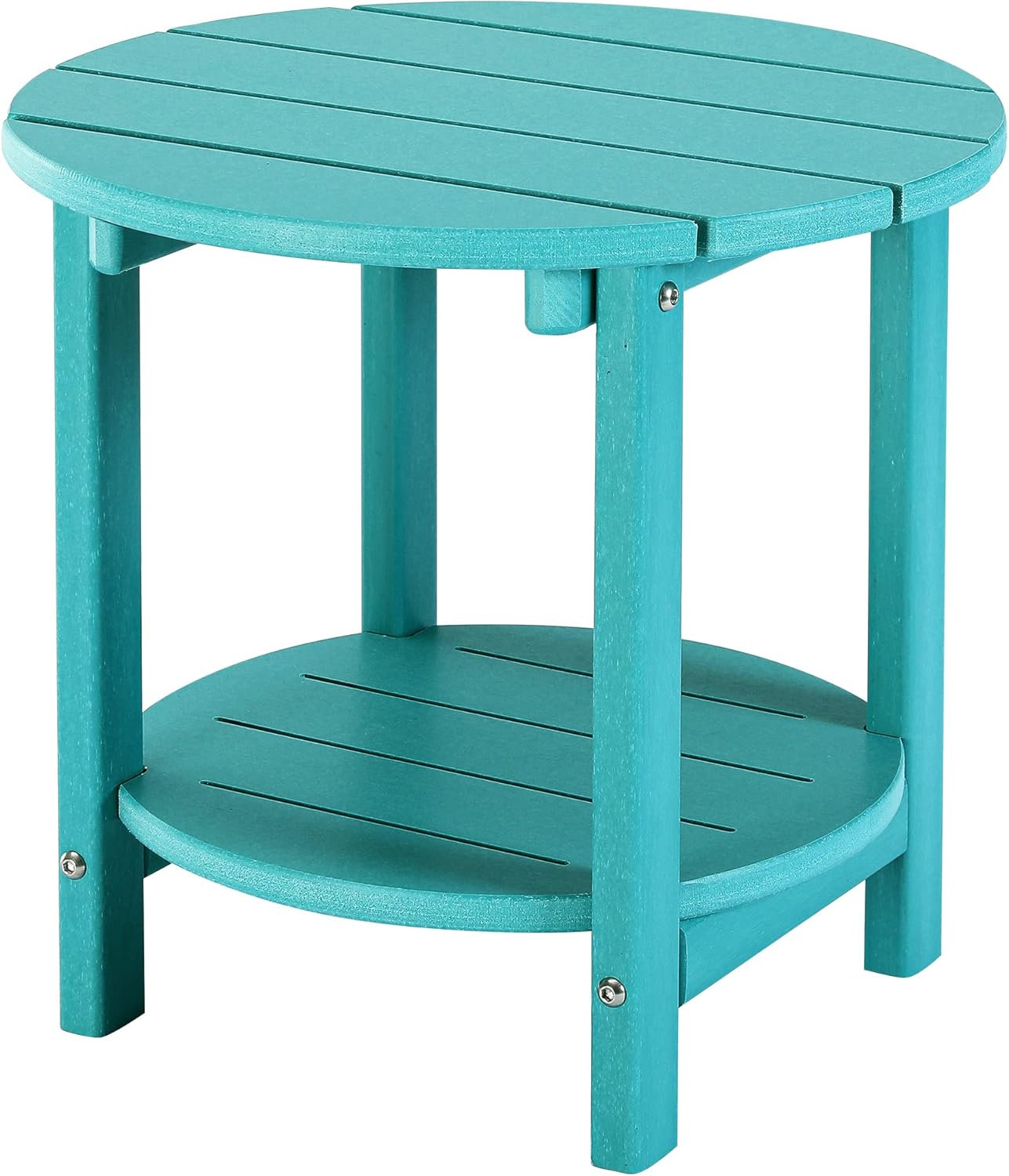 LZRS Round Adirondack Side Table Double End Table, Outdoor
