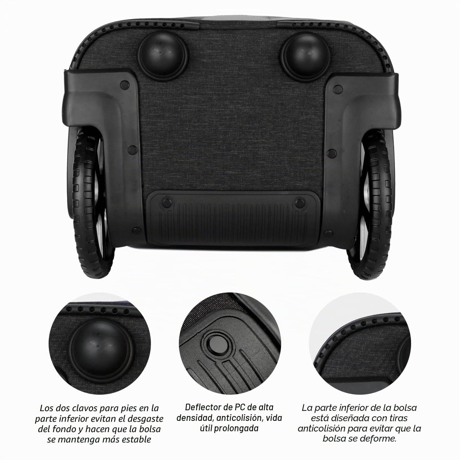 Hivexagon Trolleys para portátiles,Maletín para Portátil con Ruedas Impermeable, Estable y Duradera, con Ruedas silenciosas, fácil de Subir escaleras, Ideal para Viajes de Estudiantes