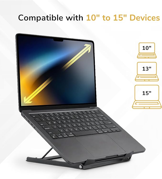Soporte para Portátil Mount-It! Ajustable Negro miniatura 7