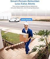 Vista 6 de (Compatible con Hikvision) H.VIEW Cámara POE para exteriores de 5 MP con torreta de seguridad IP, visión nocturna IR de 100 pies, lente fija