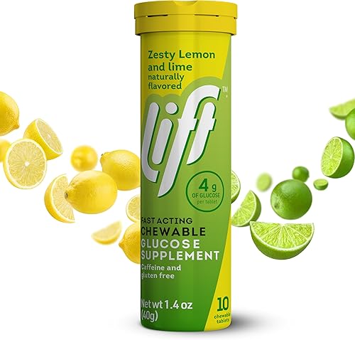 Miniatura 9 de Lift Tabletas energéticas masticables de glucosa de acción rápida  Limón y lima  Tubo de 10 unidades (paquete de 12)