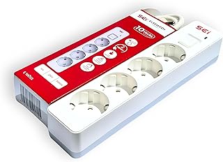 مشترك كهرباء من السويدي، 16 أمبير، بحد أقصى 3680 وات، وصلة قابس طاقة متعددة (4 منافذ مع كابل بطول 2 متر)