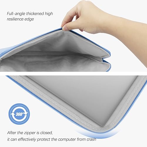 Miniatura 3 de Simpolor Funda para laptop delgada de algodón perla para laptop delgada de 13.3 pulgadas, funda antiarañazos para laptop de 13.3 pulgadas con bolsa