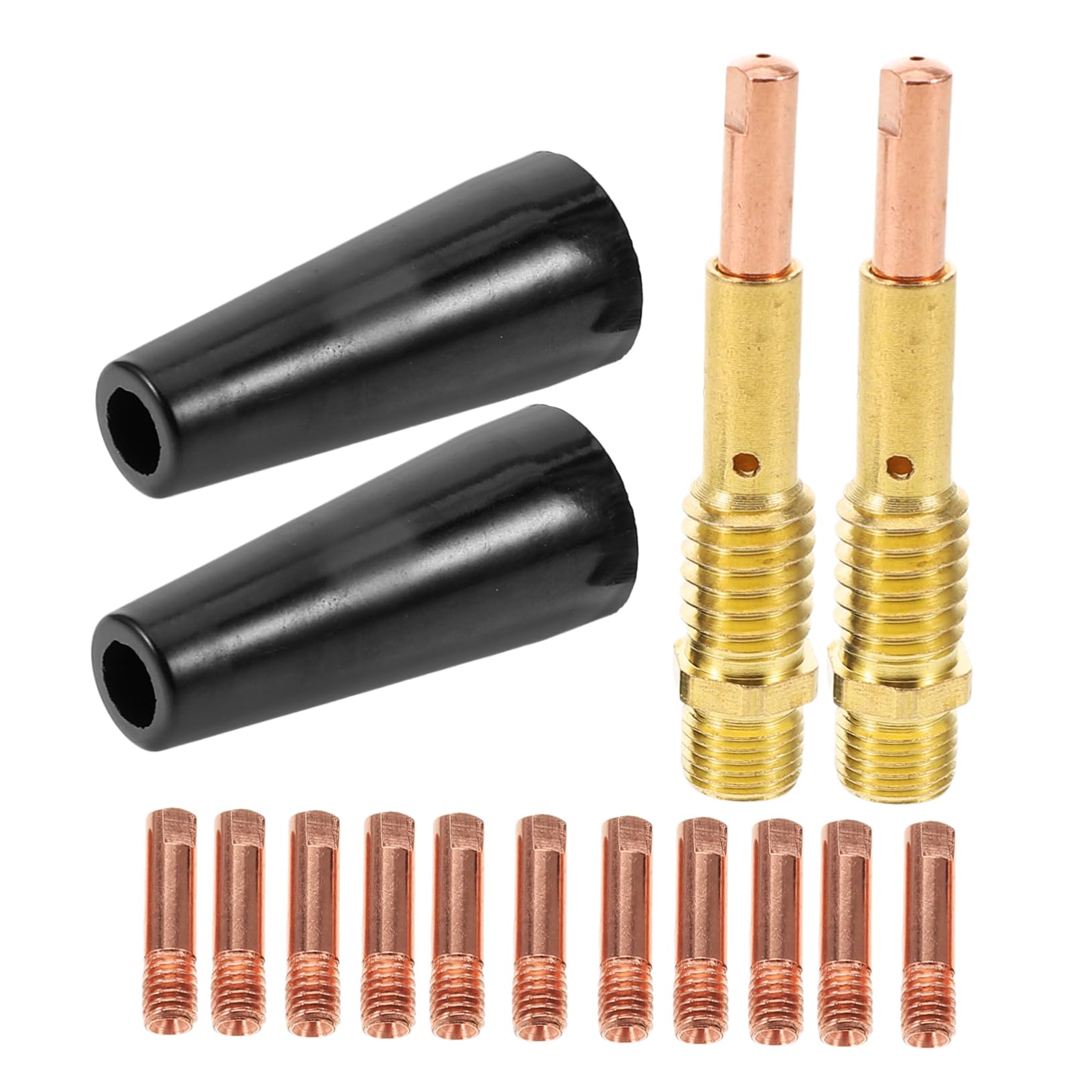 FUNOMOCYA Welder Tip Nozzle Part 24pcs Welding Nozzle Kit Indoor Welding Parts Welding Nozzle Tip for Daily Use