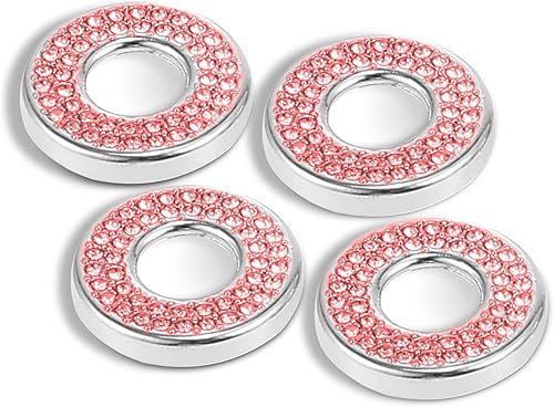 4 calcomanías brillantes para cerradura de puerta de automóvil, accesorios brillantes para cerradura de puerta de automóvil, diamantes de imitación