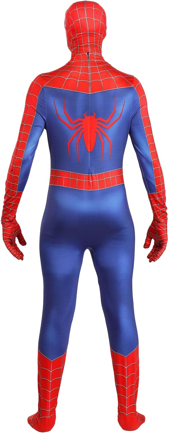Mens Spider Man Tobey Maguire Style Zentai Costume | Jumpsuit with Mask for Halloween, Birthday Parties