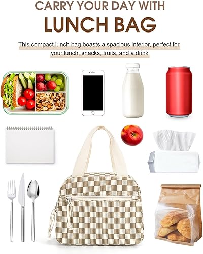 Miniatura 4 de Bolsa de almuerzo, bolsa de almuerzo aislada para mujeres y hombres, lonchera de gran capacidad, reutilizable, aislada, hielera para el trabajo,