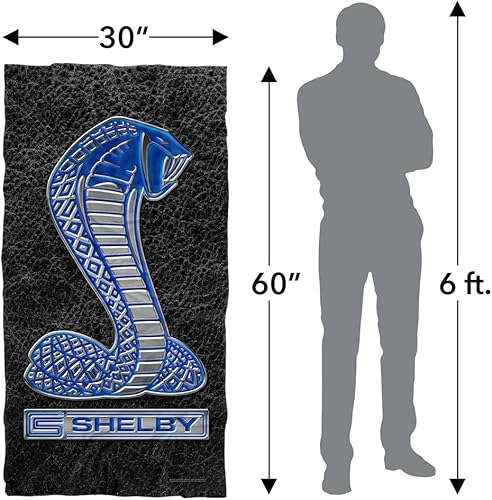Miniatura 6 de LOGOVISION Shelby Cobra - Toalla de playa, 30 x 60 pulgadas, toalla de playa de metal