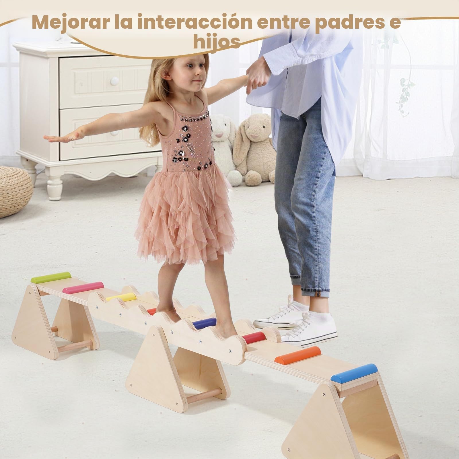Sube Y Baja Para Niños Para Patio Columpio, Sube Y Baja Para Toddler Hacer Ejercicio, El Sube Y Baja Montez De Durango Para Bebe Niños Grandes, Papá No El Que Sube Y Baja, Barra De Equilibrio