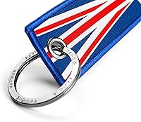 Vista 3 de KEYTAILS Llaveros, Union Jack de alta calidad, etiqueta de la bandera británica para automóvil, motocicleta, UTV