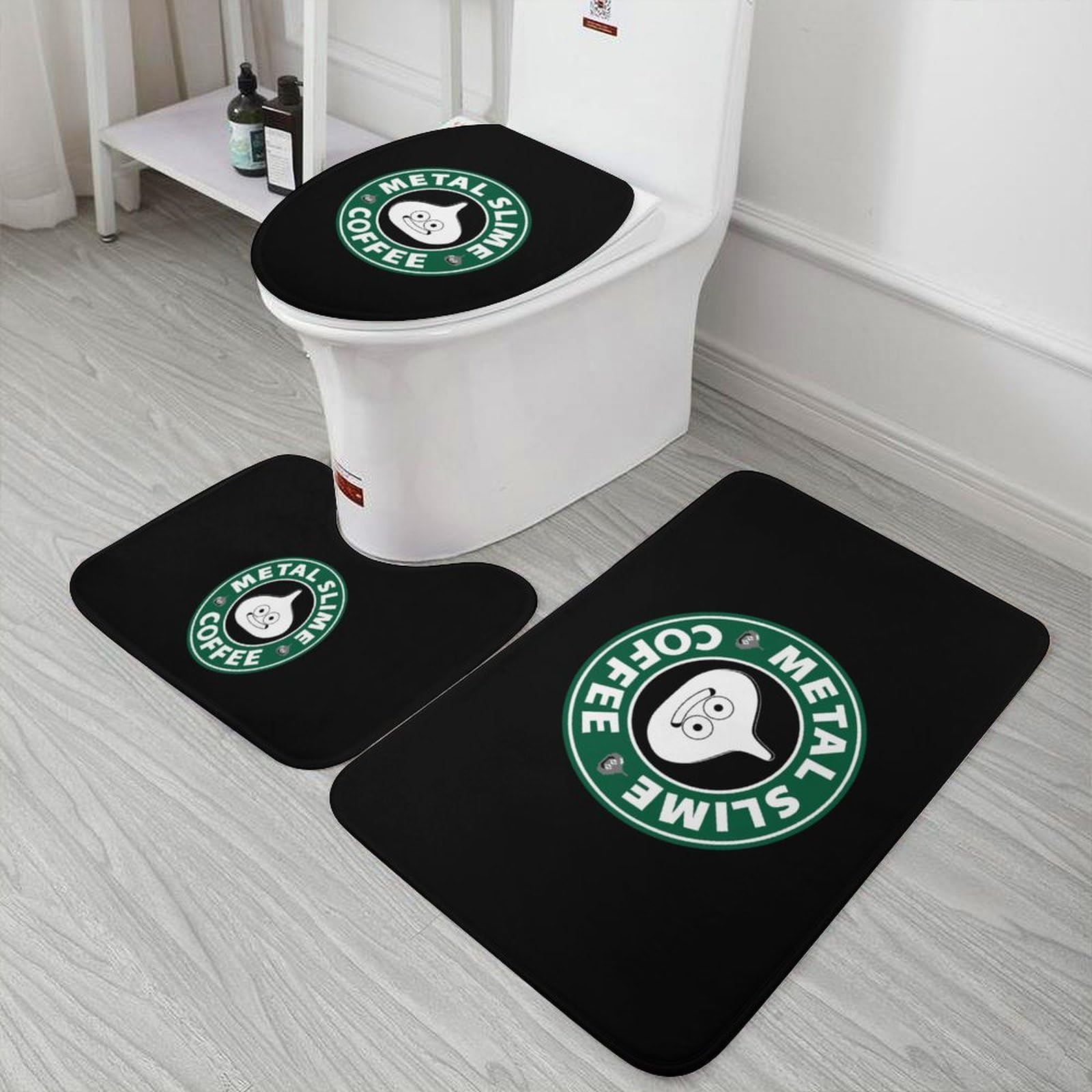 Amazon | トイレマット 3点セット ドラクエ スライム バスルーム