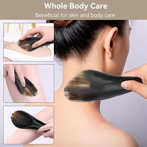 Miniatura 3 de Gua Sha Herramientas de masaje, raspado de cuerno de buey, tabla de masaje para terapia de acupuntura corporal, herramientas raspadoras para cara,