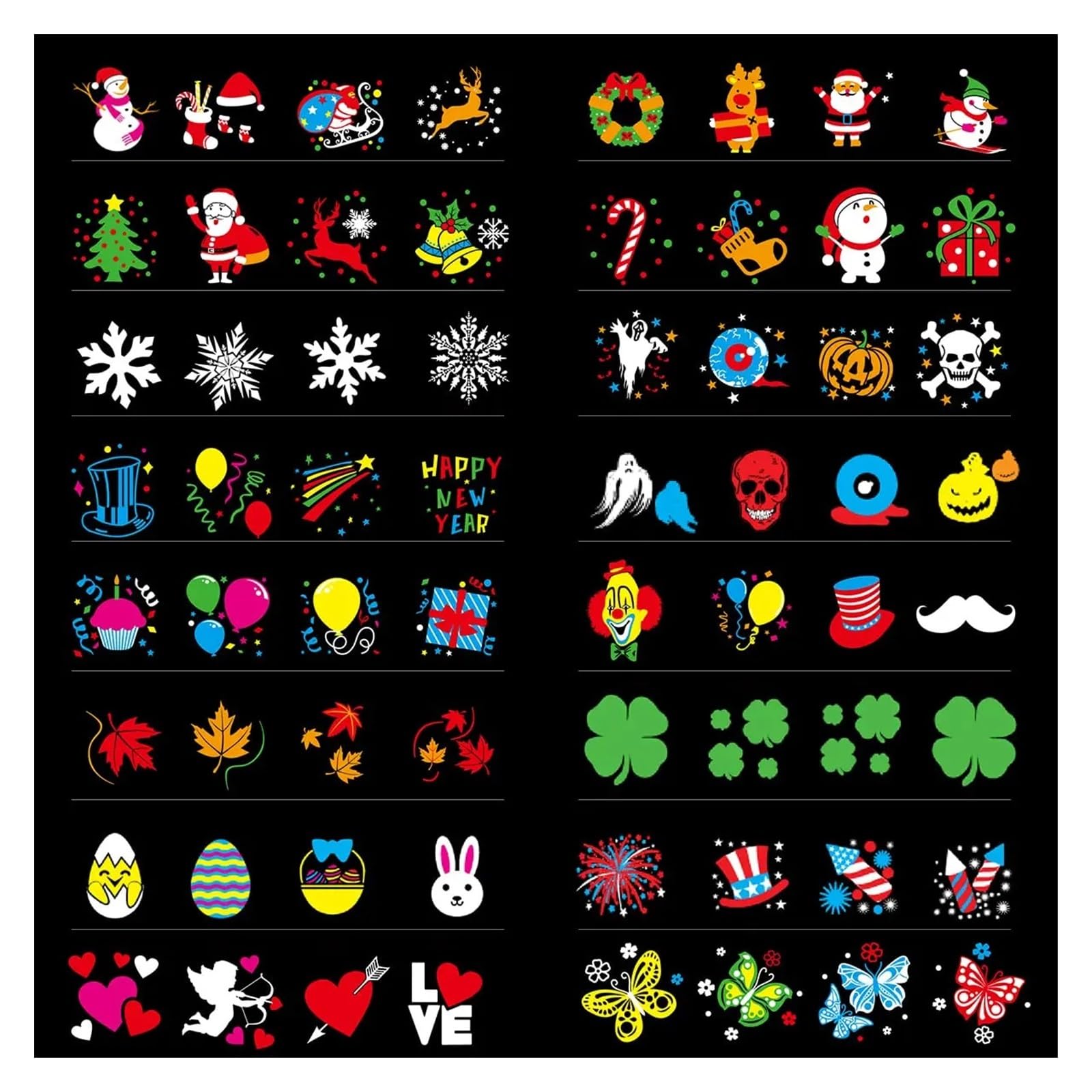 Proiettore di Luce, proiettore olografico di Halloween, proiettore di luci Natalizie di Halloween con 16 Modelli LED Impermeabile per Esterni e Interni, Luce Festiva per Decorazioni per Fest
