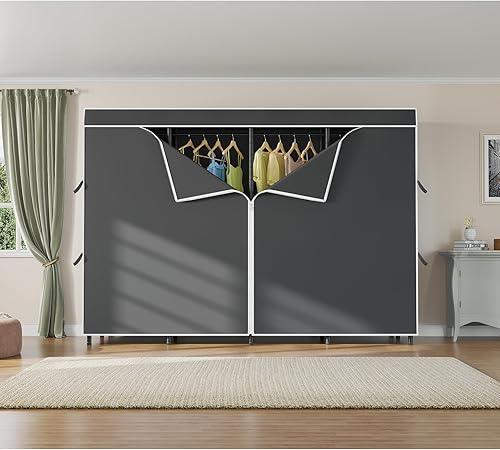 Miniatura 8 de VIPEK Solo funda para perchero V40 resistente al polvo con cremallera 77 pulgadas de largo x 169 pulgadas de ancho x 738 pulgadas de alto gris