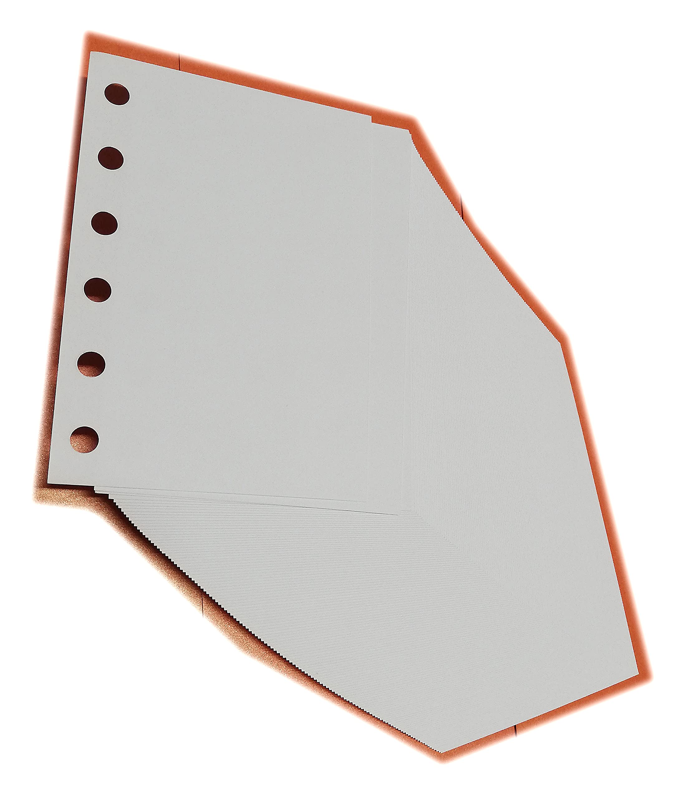 Ricambio Refill 100 Fogli 200 Pagine Formato Pocket 8x12cm - 6 Fori, Carta 120gsm Bianco - Foto 10