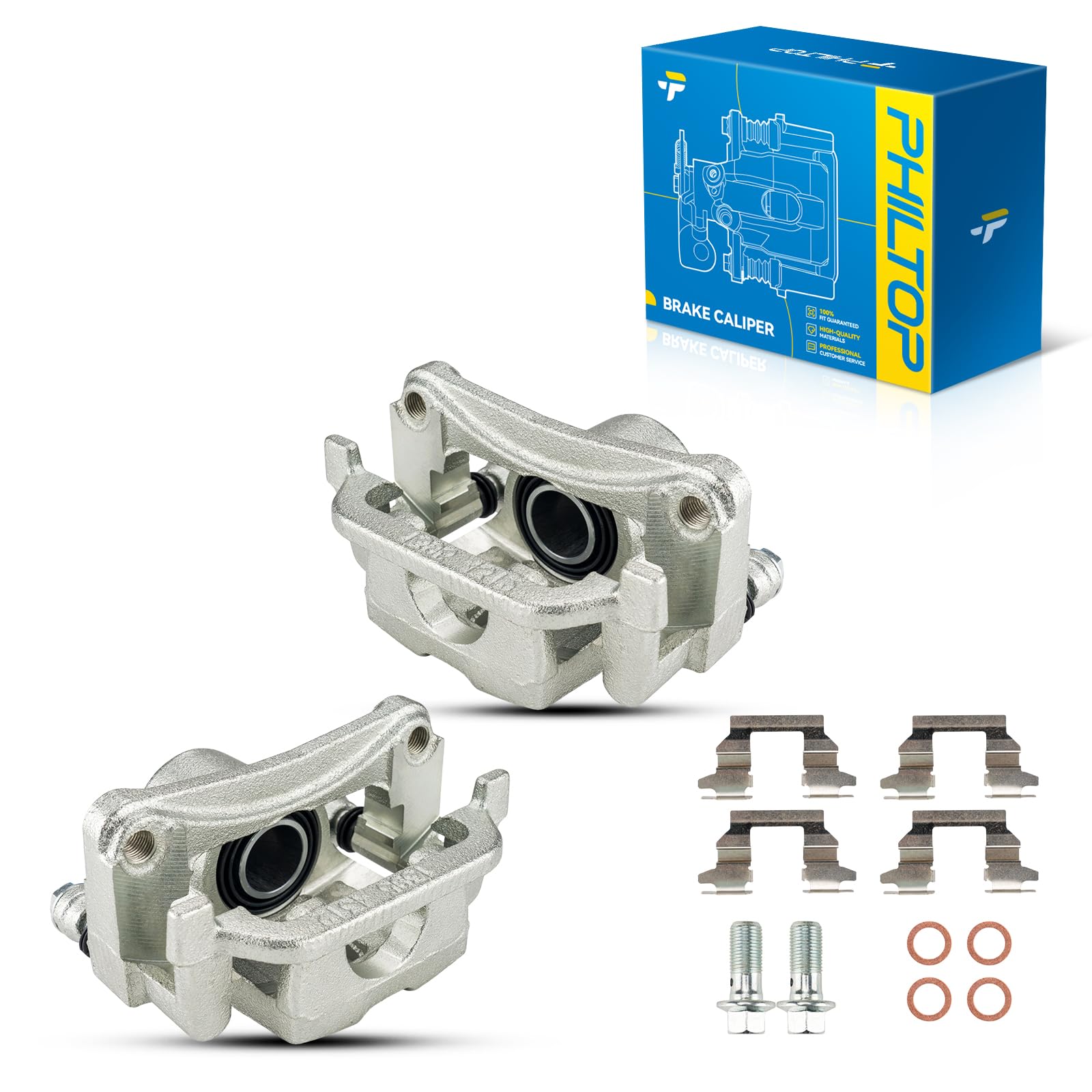 PHILTOP 19B2793A 19B2792A Rear Disc Brake Caliper Assembly Fit INFINITI Nissan for 350Z 2006-2009, 370-Z 2009-2009, G35 2005-2008, G37 2009-2010, M35 2006-2009, M45 2006-2009
