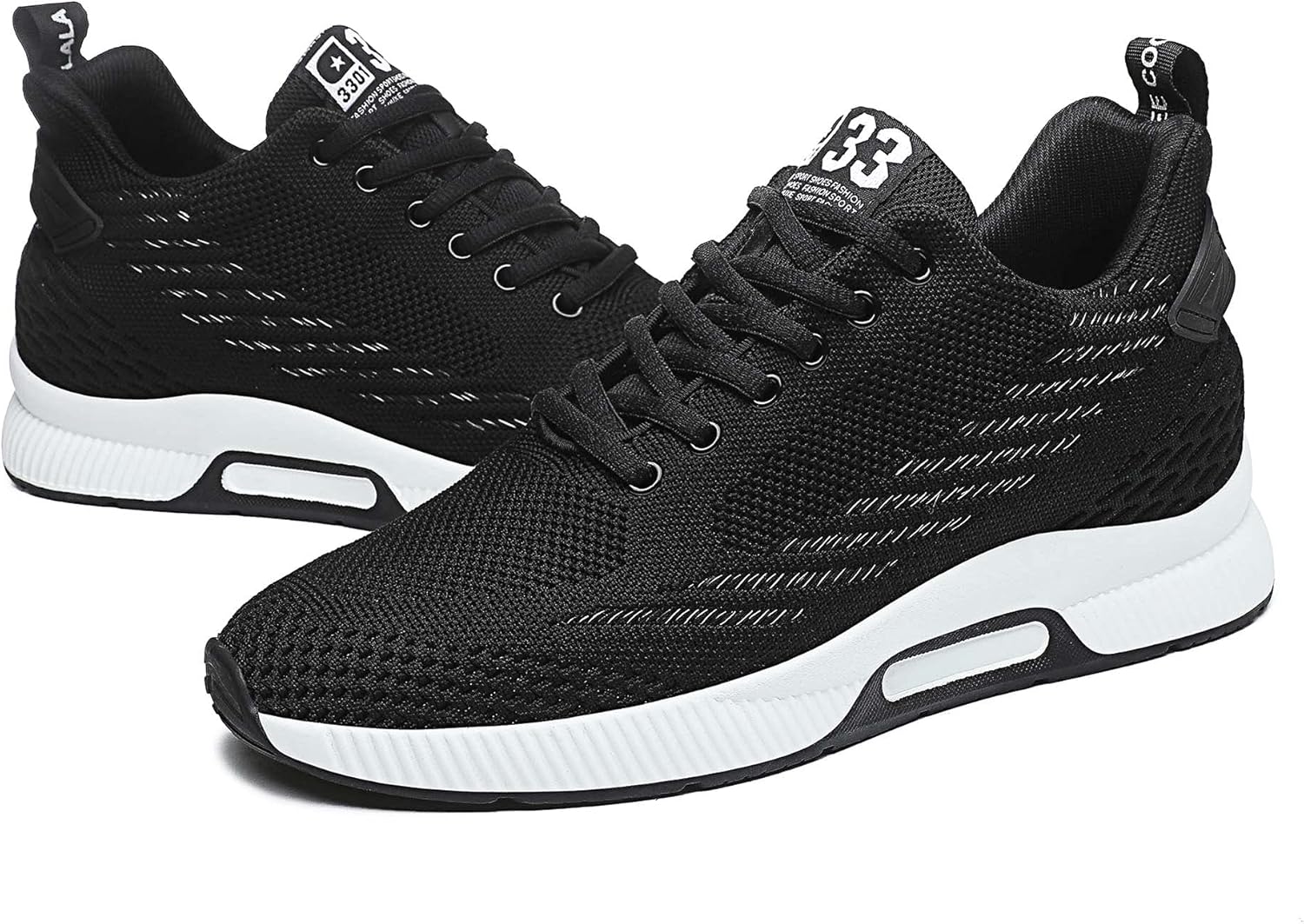 CERYTHRINA Men Elevator Sneakers Sports Shoes Invisible Height Increasing 2.36 Inches Taller Elevator Shoes Lace up Fashion Sneakers