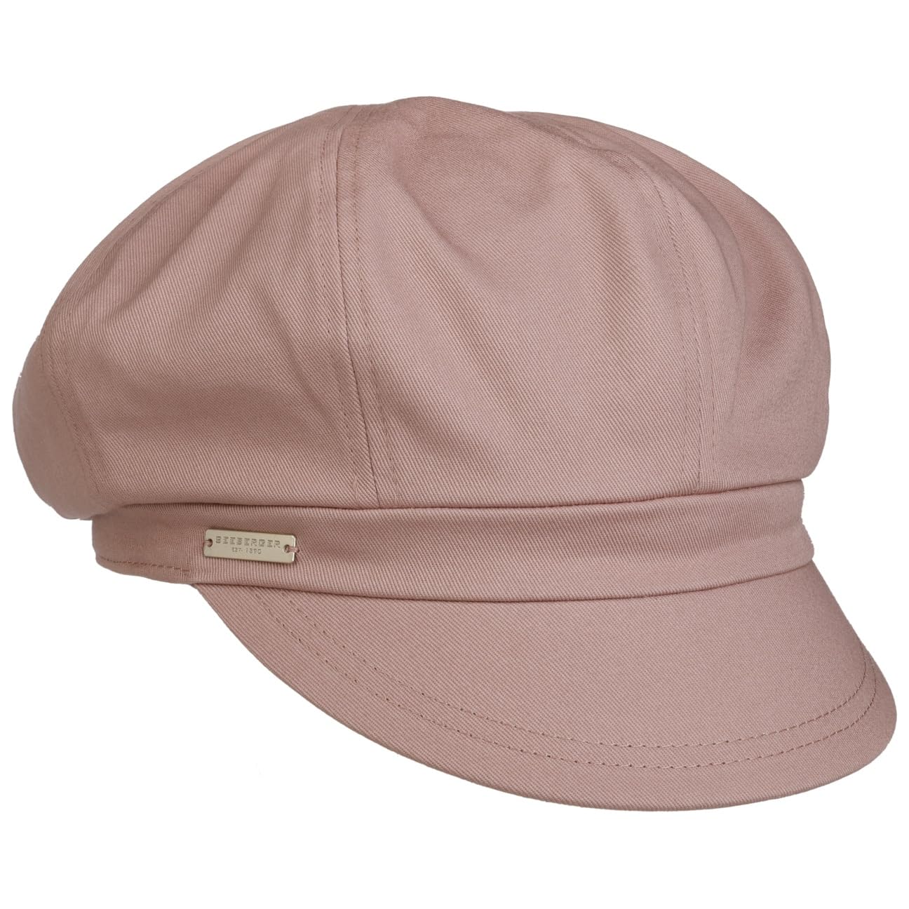 Seeberger Azalee Newsboy Cap Women - Cotton Summer with Peak, Lining Spring-Summer - One Size oldrose
