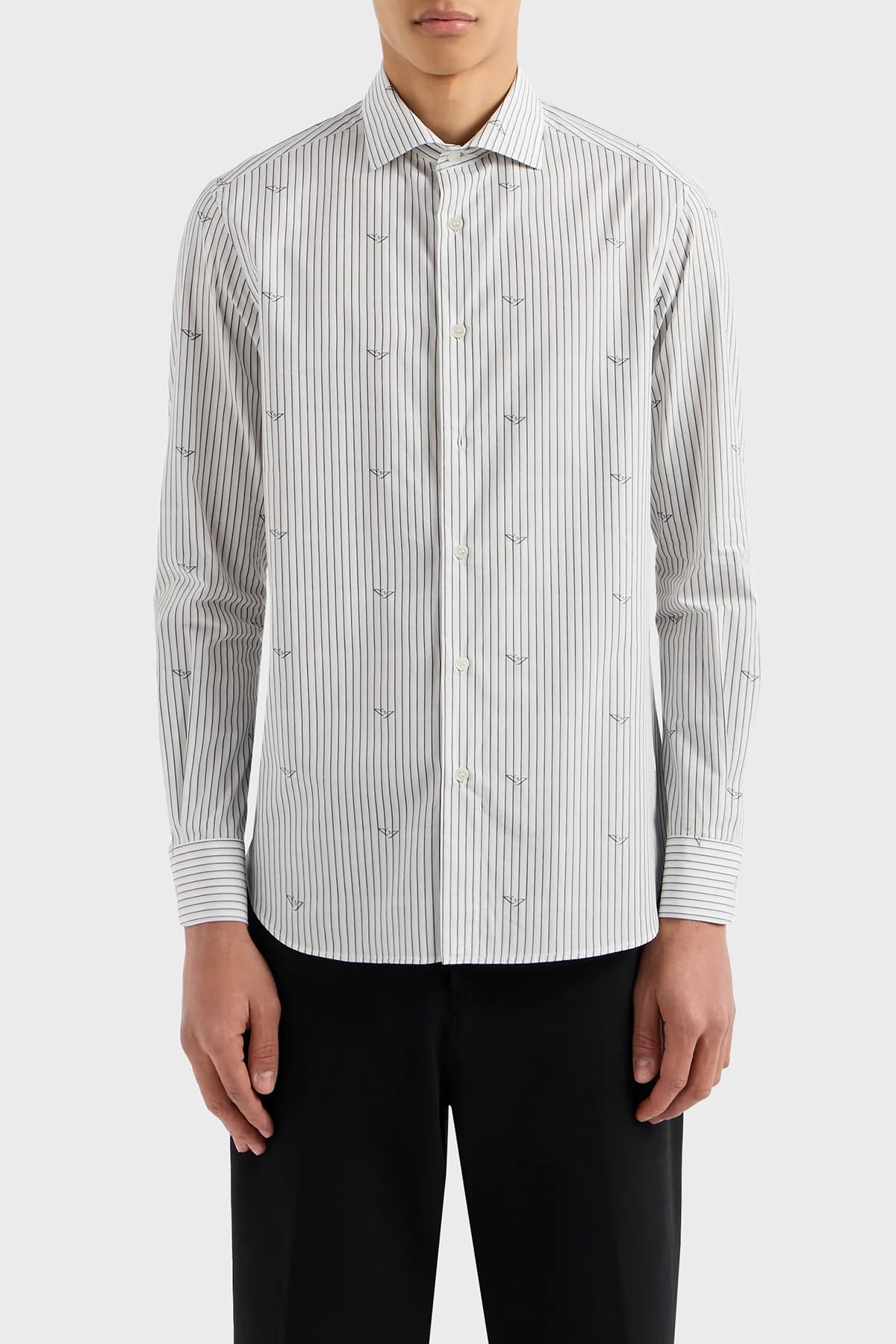 Emporio Armani Çizgili Pamuklu Regular Fit Gömlek Erkek GÖMLEK 3D1C86 1K3LZ F1H2