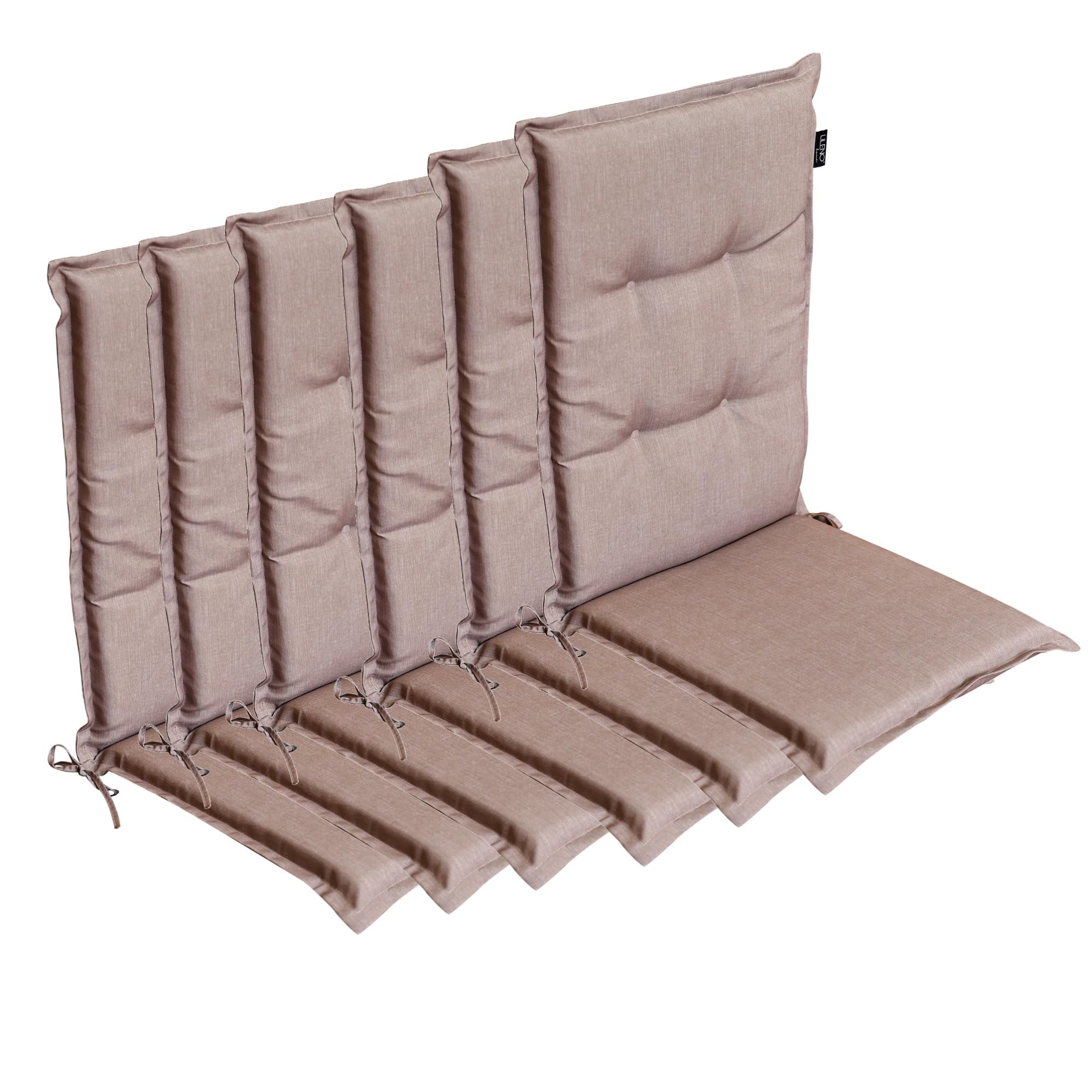 LILENO HOME Gartenstuhl Auflagen - Bequeme Liegen als Sitzauflagen für Gartenmöbel - Stuhlkissen für Gartenstühle und Klappstühle Flor