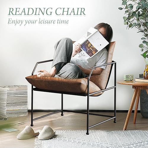 Miniatura 7 de Silla decorativa para sala de estar, cómoda silla de lectura para dormitorio, sillón tapizado, moderno de mediados de siglo, sillas decorativas para