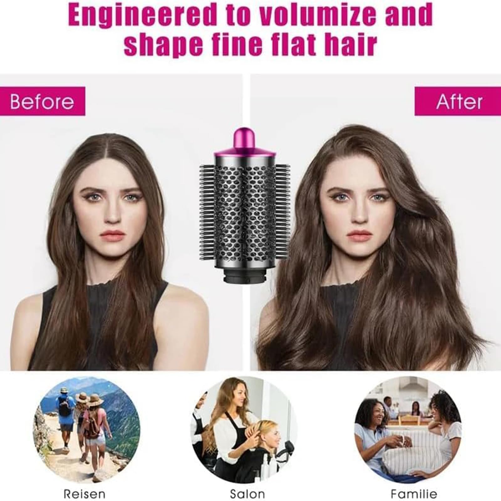 ダイソン　エアラップスタイラー&amp;ラウンドボリュームブラシ Amazon | Yivy ダイソン Airwrap ラウンドボリュームブラシ くるくる