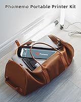 Vista 6 de Phomemo Impresora portátil - Impresora portátil inalámbrica para viajes, compatible con iOS y Android y laptop, mini impresora móvil Bluetooth