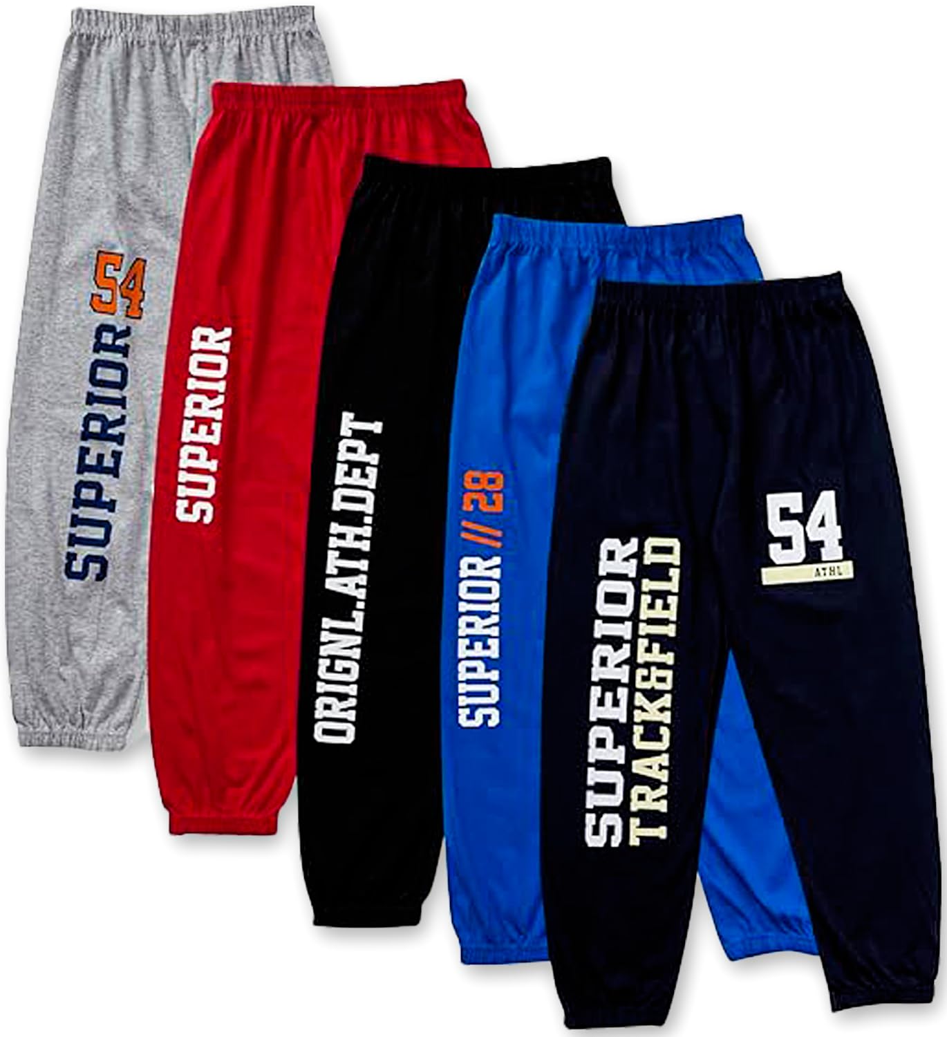 T2F Boy's Cotton Regular Fit Printed Track Pant (Pack of 5)