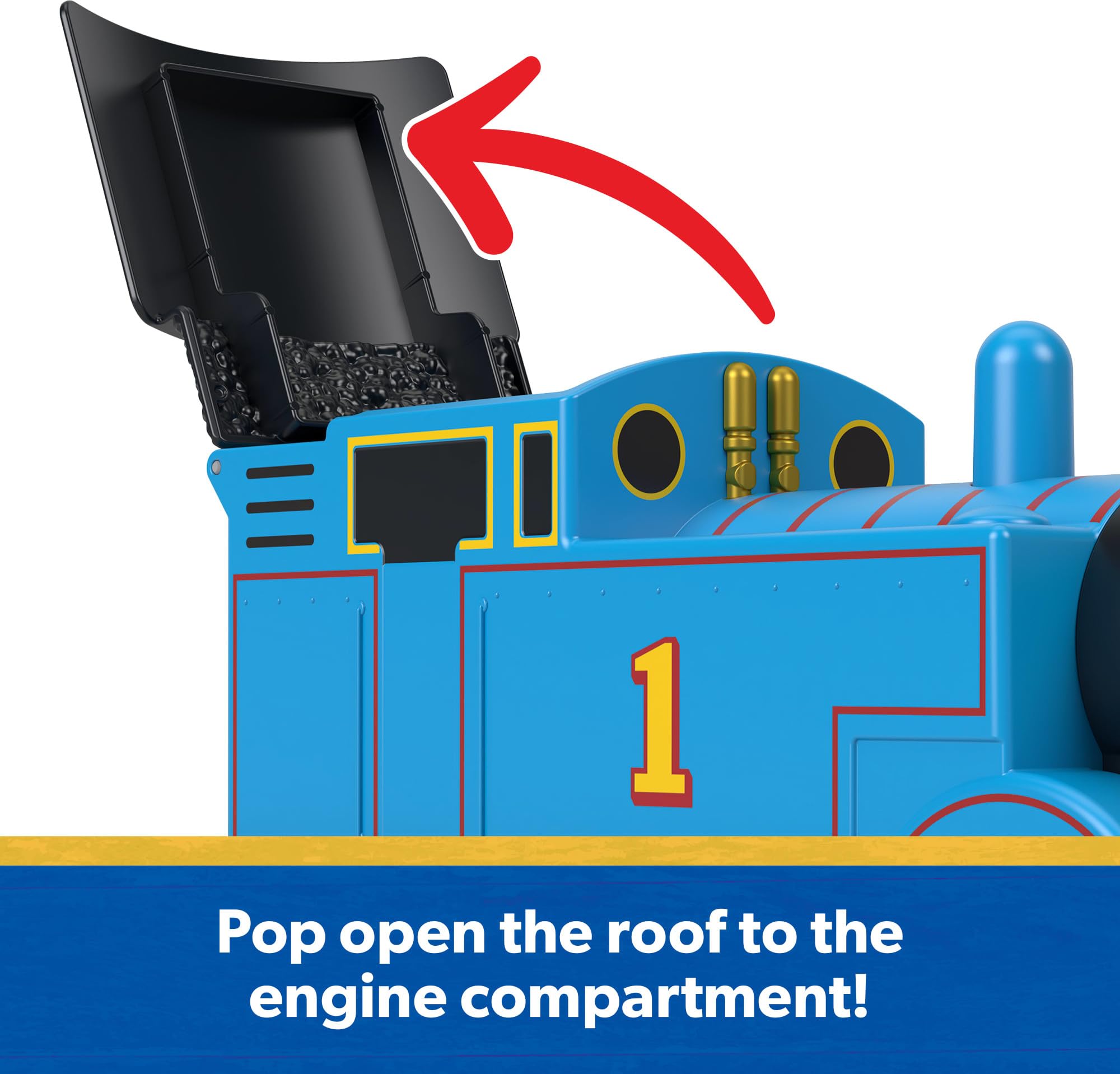 Fisher-Price Thomas & Friends zabawka pociąg olbrzymi Thomas duży silnik Push Steam Dome Hear Train Schowek