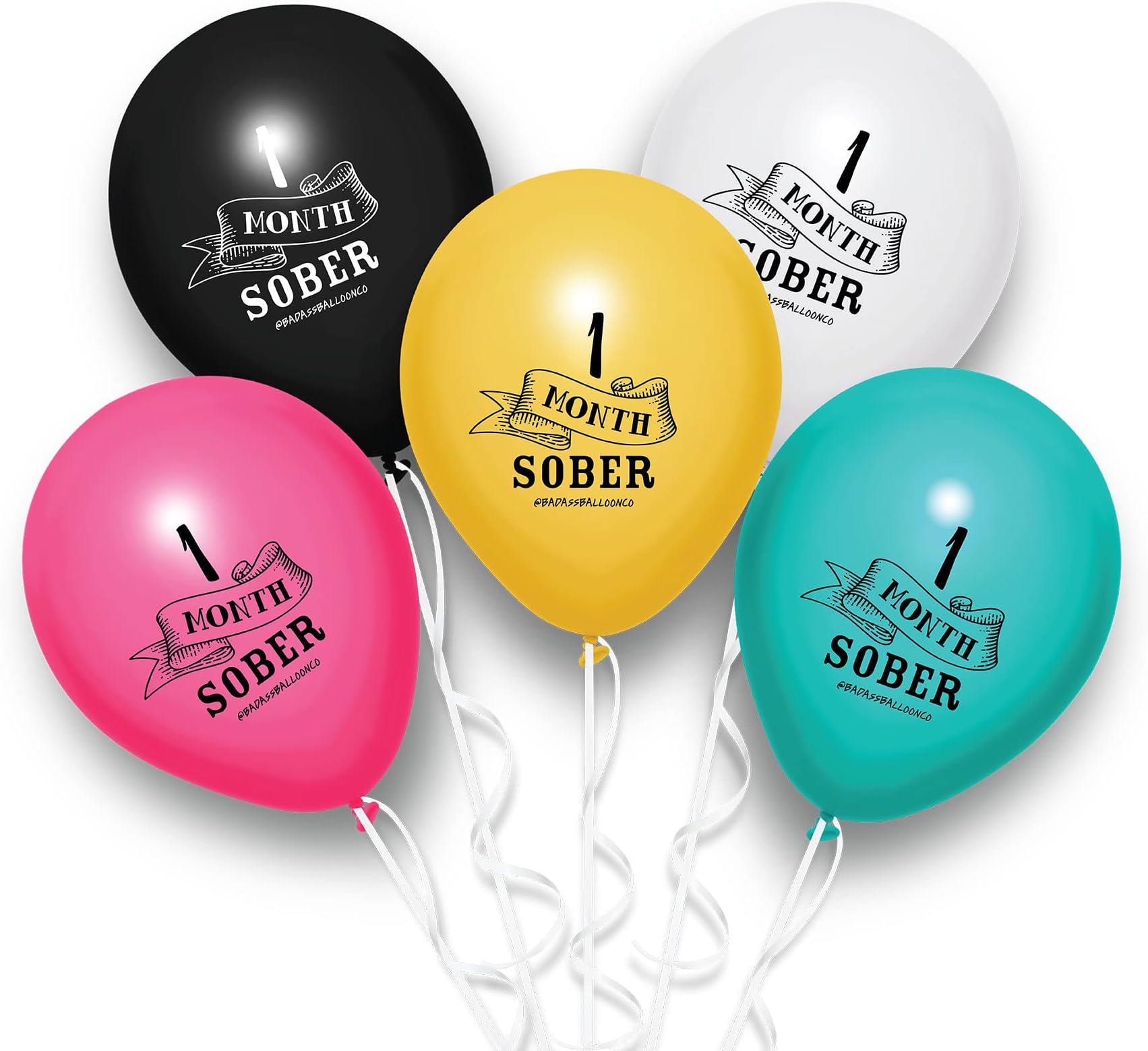 Happy Soberversary Balloons, Sobriety Milestone Celebrations, Addiction Recovery Gifts, AA Recovery, NA Recovery, Sobriety Anniversary (1 Month Sober)