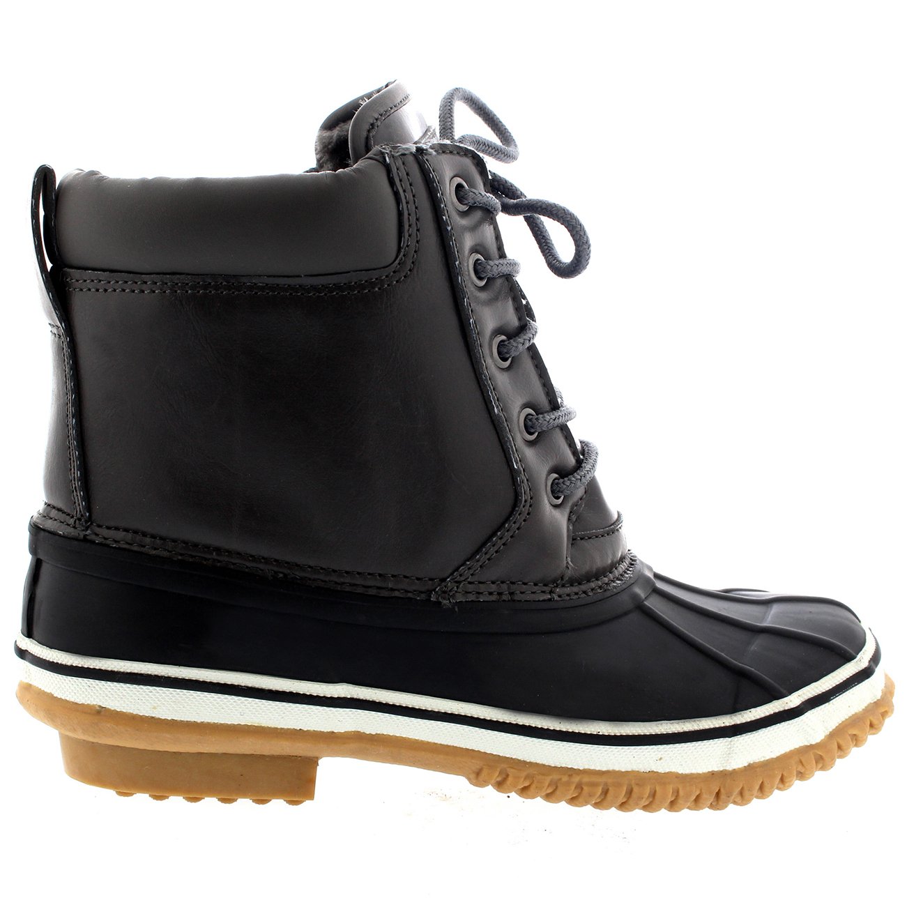 Polar Womens Duck Rubber Outsole Waterproof Winter Snow Rain Deep Tread Ankle Boot - Grey - UK8/EU41 - YC0388