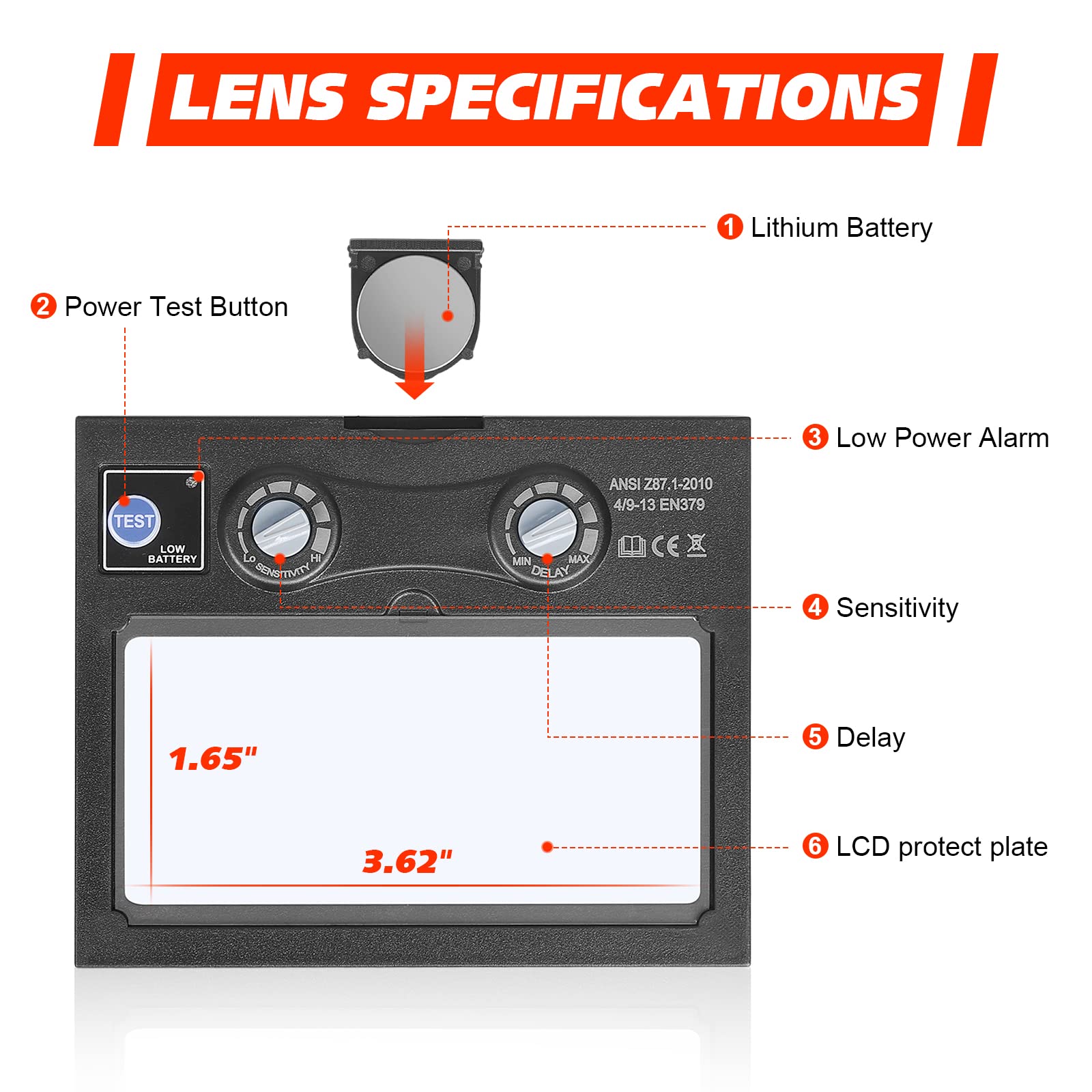 Lente de soldadura de oscurecimiento automático, lente de repuesto para casco de soldadura, panel solar, máscara de soldadura, filtro de automatización, gafas de sombra para ojos