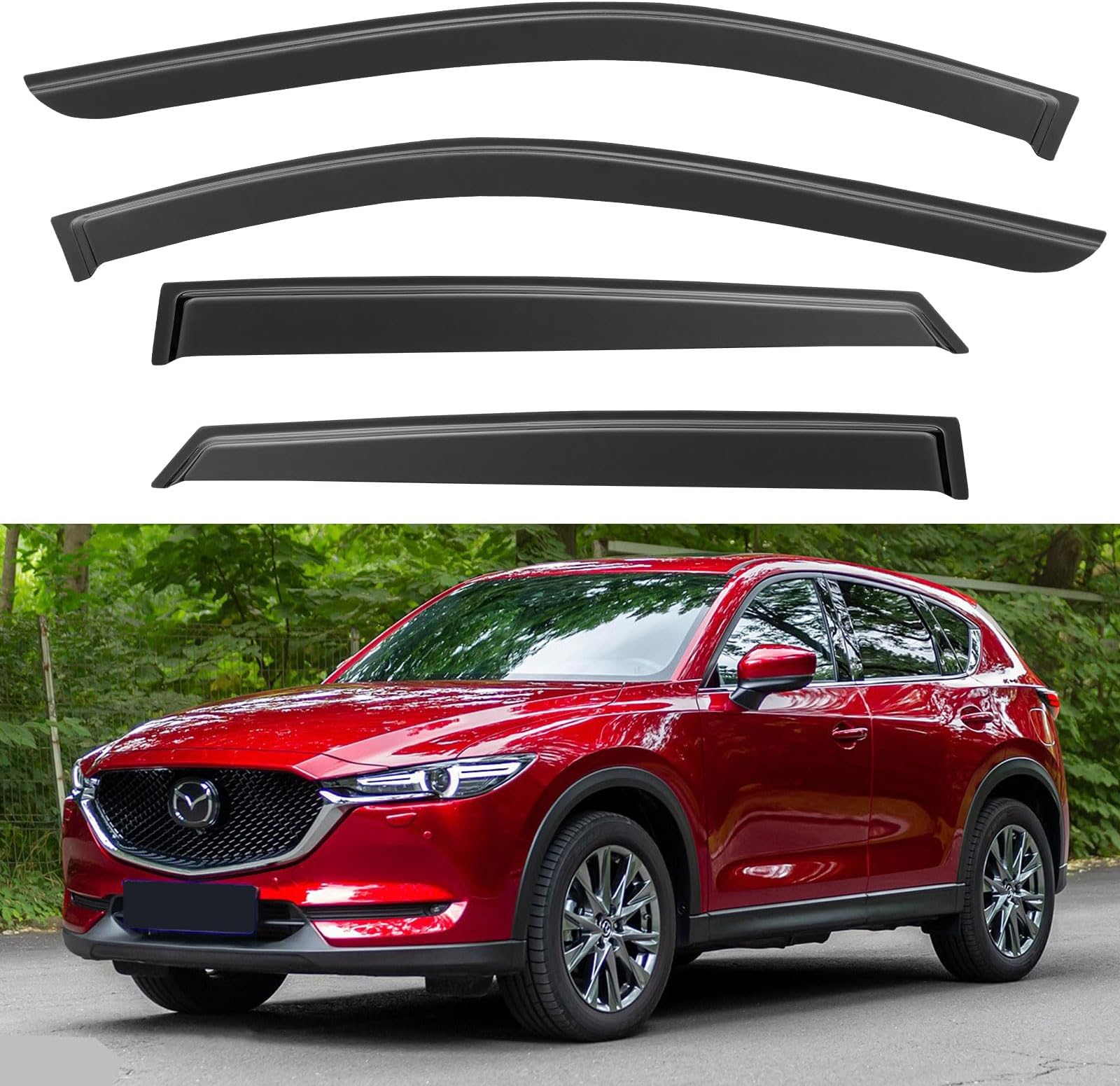 CLIM ART Incredibly Durable Rain Guards for Mazda CX5 20172024, Original Tapeon