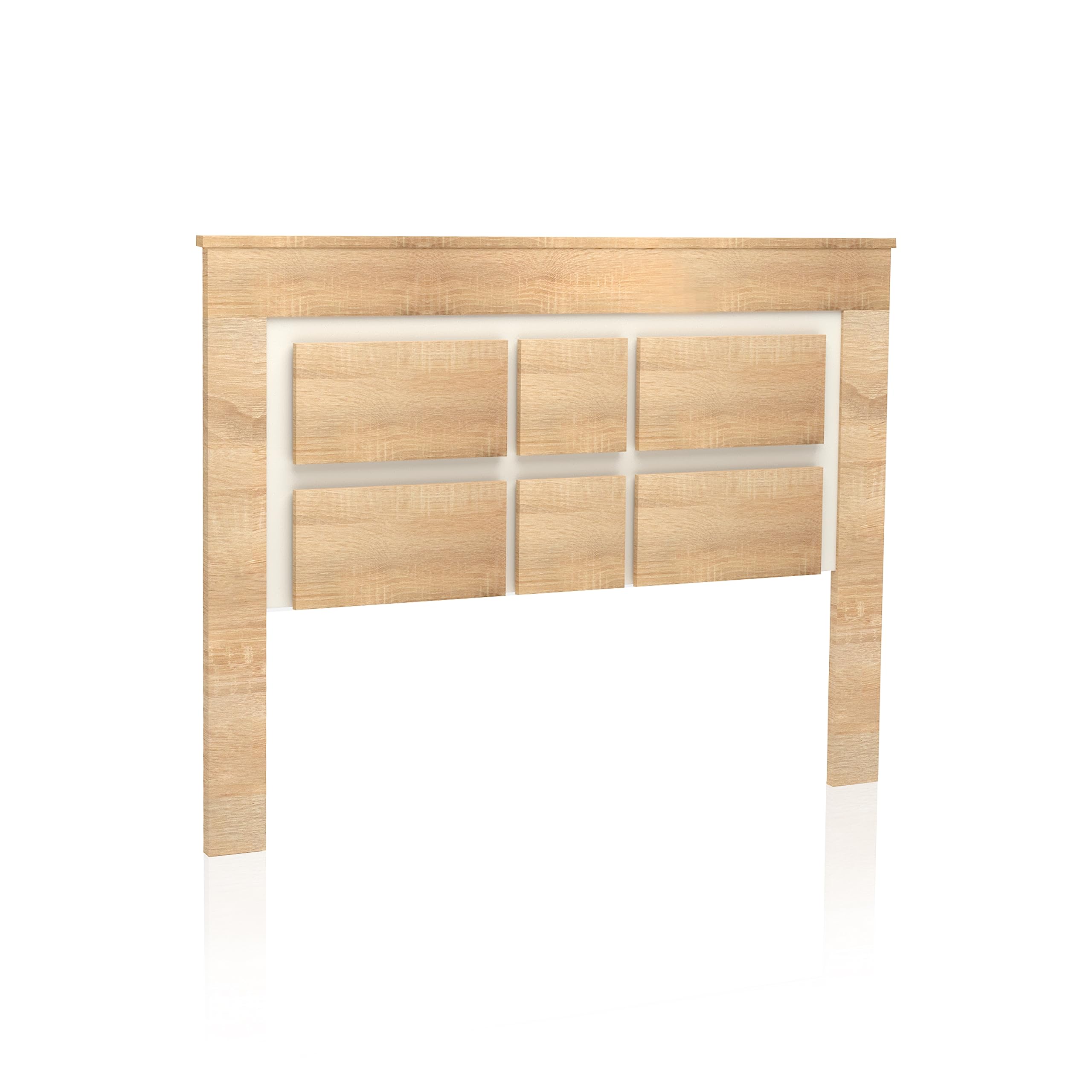 duehome | Cabezal para Cama de Matrimonio, cabecero Modelo Kira, Color Cambria y Blanco, Medidas: 160 cm (Ancho) x 119,3 cm (Alto) x 3,8 cm (Fondo)