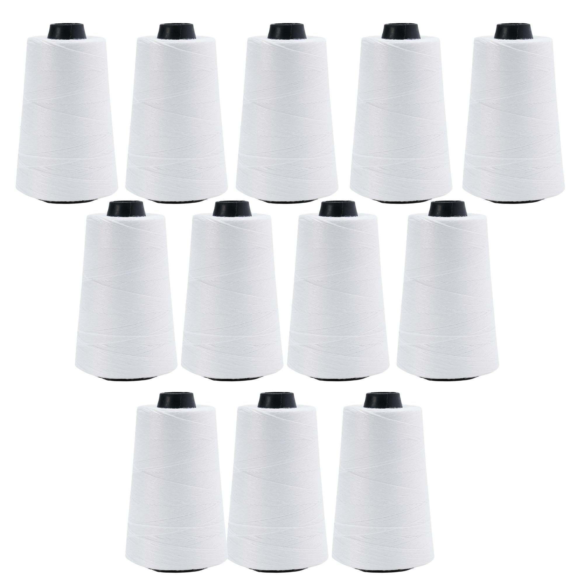 Conos de hilo en rollo de 3600 pies para cierre de costura de bolsas resistente, máquinas de coser eléctricas portátiles compatibles con juego de hilos de una sola capa de alta resistencia, nailon