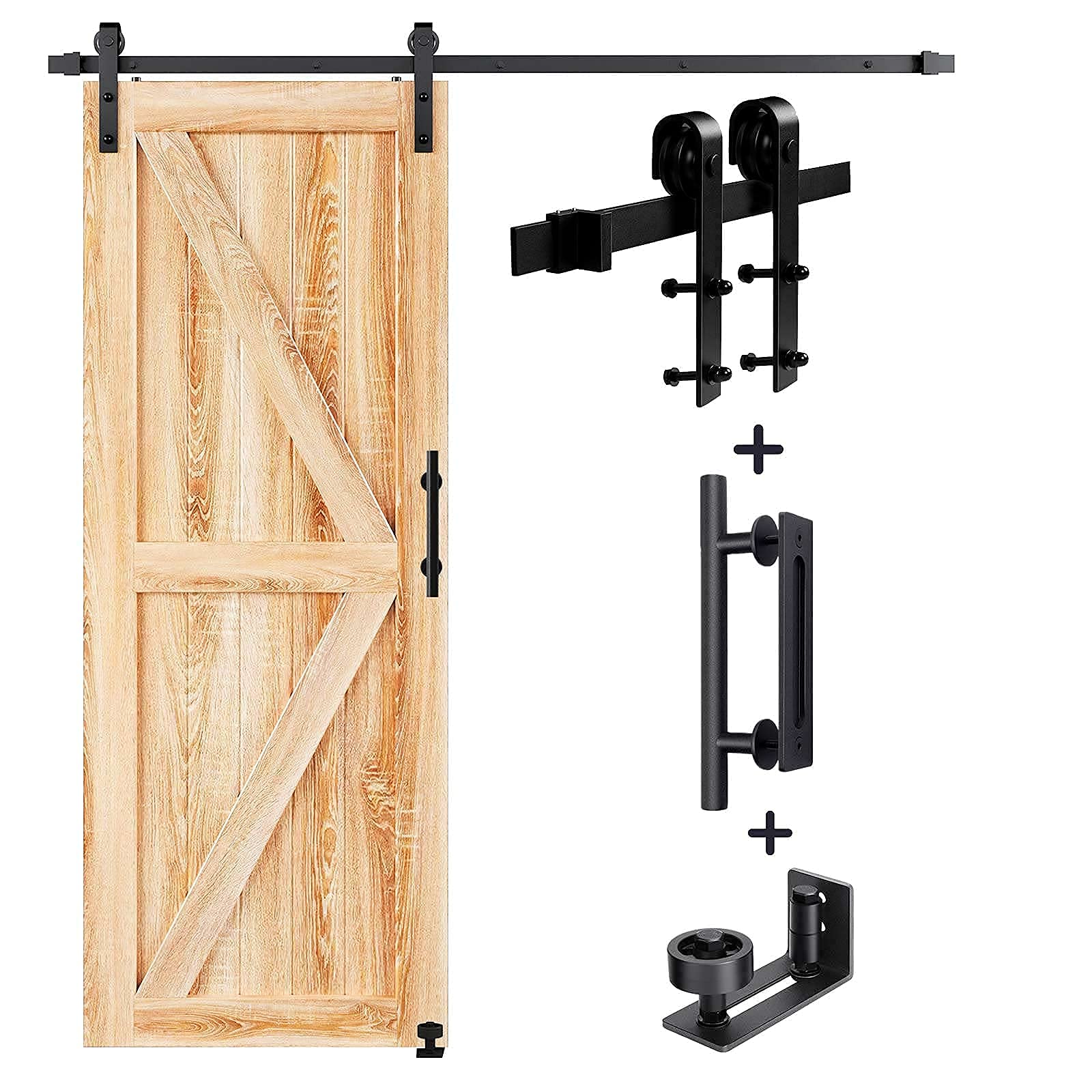 Buy EaseLife 5 FT Sliding Barn Door Hardware and Handle and Floor Guide