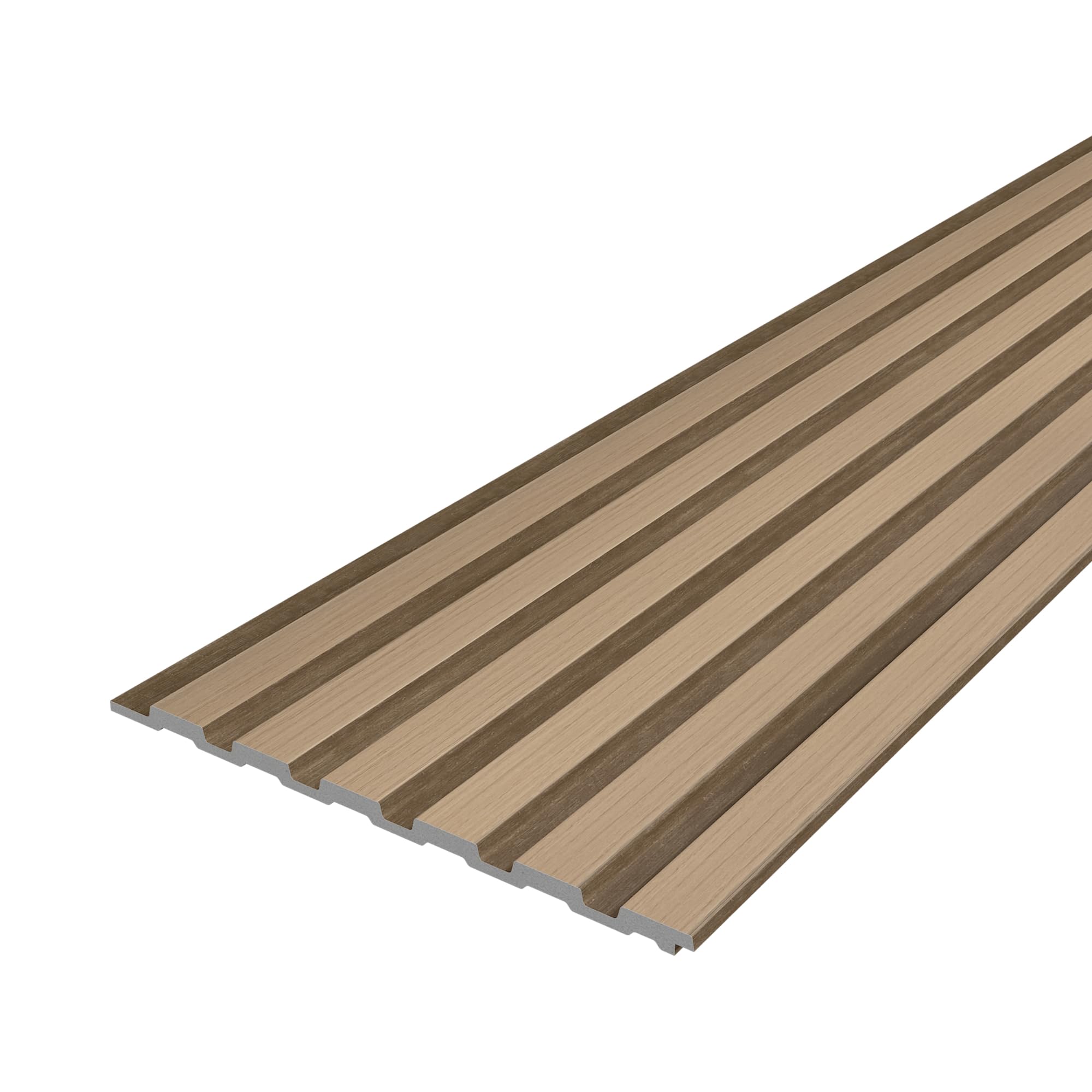 NEU.HOLZ Juego de 10 Paneles Decorativos para Pared Borger Estilo Escandinavo Panel de Pared 3D Set de 10 Paneles de Listones para Salón Dormitorio Poliestireno 195 x 30 x 1,2 cm - Efecto Roble Claro