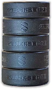 Snipers Edge Hockey - 5 Pack of Black Rubber Pucks - Official Size for Training and Games product image