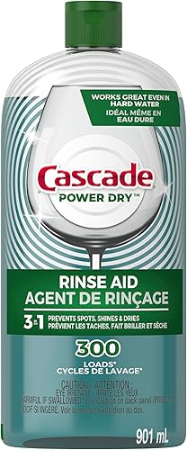 Cascade Rinse Aid Platinum, agente de enjuague para lavavajillas, aroma regular, 30.5 onzas líquidas (paquete de 2)