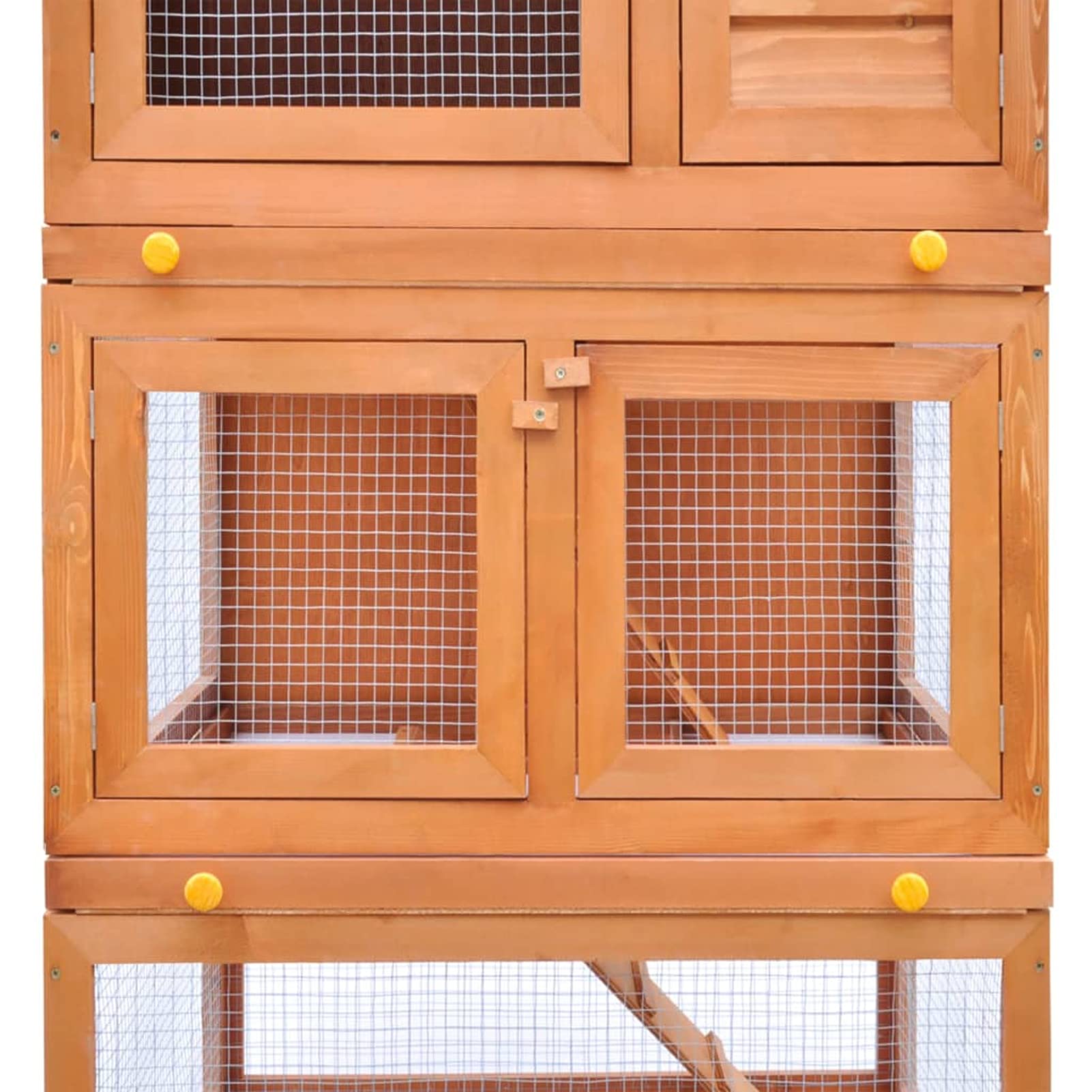 BaraSh Kaninchenstall Kleintierhaus Hasenstall 3 Ebenen Holz Zwergkaninchen KäFig Kaninchen Haus