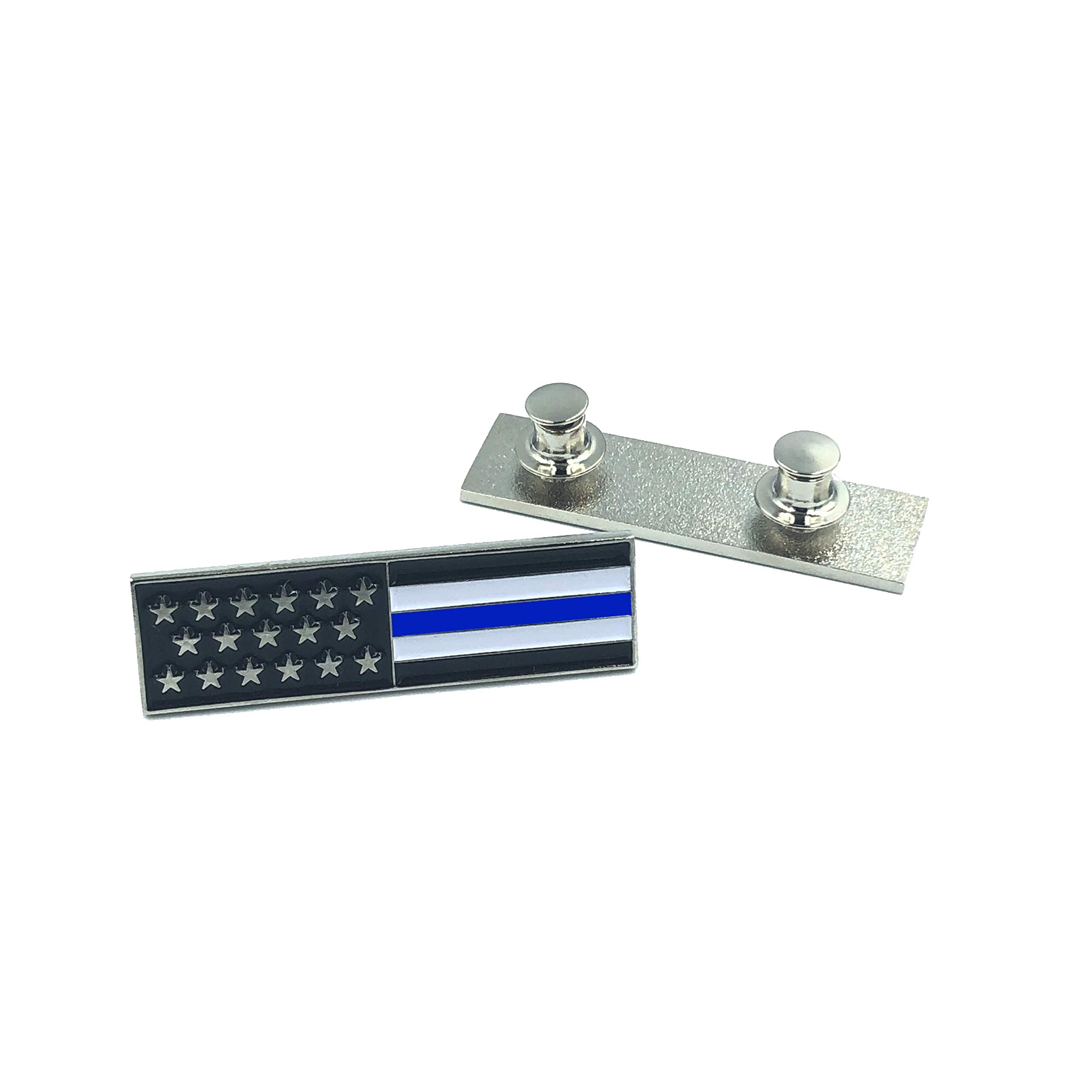 LEO Challenge Coins CL7-06 Thin Blue Line U.S. Flag Commendation Bar Pin Police CBP FBI ATF FAM Secret Service uniform