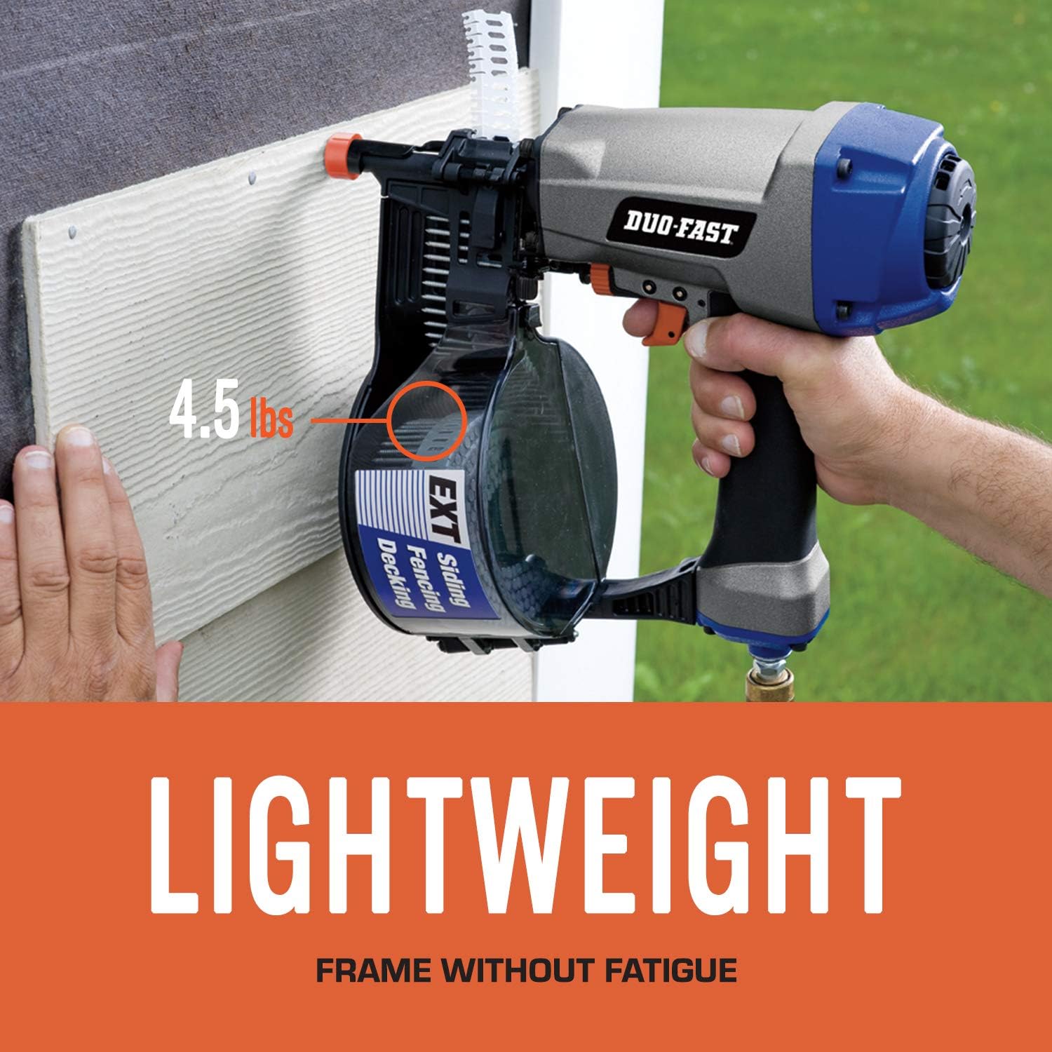 Duo Fast - 502950 0 Degree Coil Siding Nailer DF225C - Air Compressor Powered - Power Nailers - 